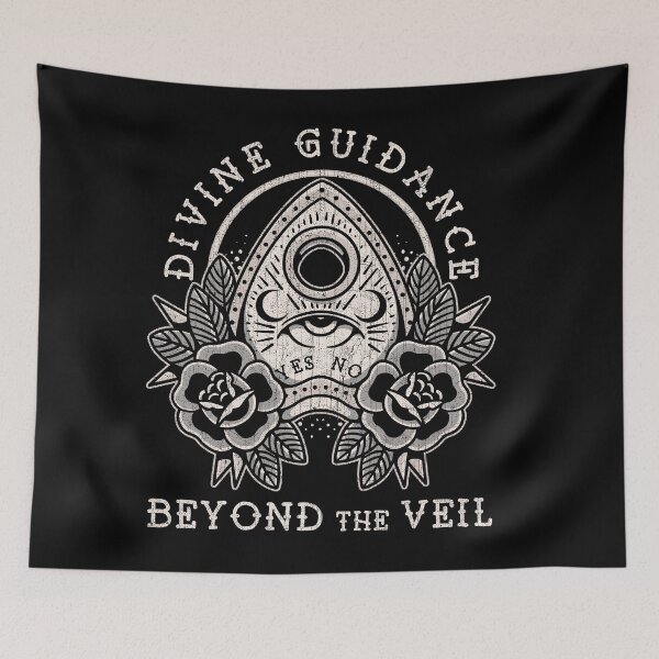 Item preview, Divine Guidance, Beyond the Veil, Old School Tattoo, Ouija Board, Planchette designed and sold by Proverbial Wisdom Design.