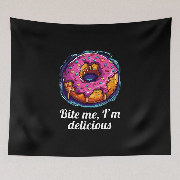 Item preview, Delicious Pink Glazed Donut - "Bite me, I'm delicious" designed and sold by SADStyleDesigns.