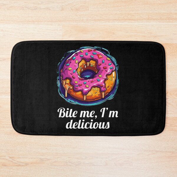 Item preview, Delicious Pink Glazed Donut - "Bite me, I'm delicious" designed and sold by SADStyleDesigns.