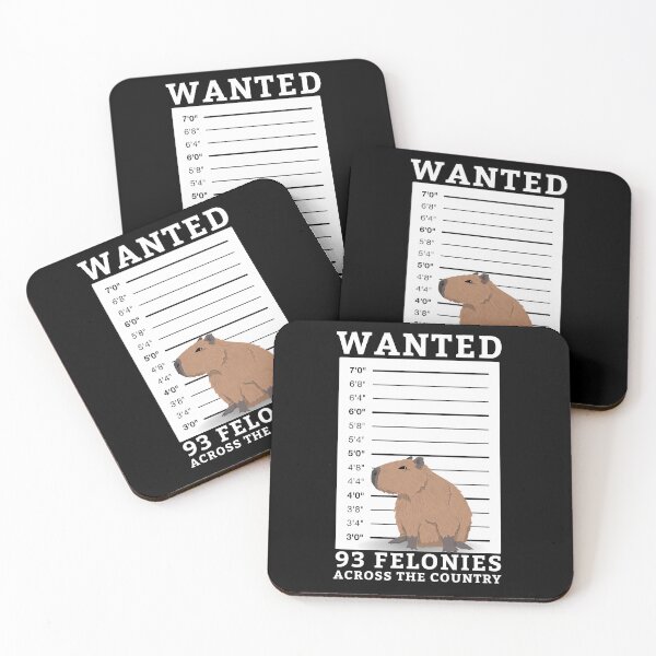 Item preview, Capybara Mugshot Wanted For 93 Felonies Across The Country designed and sold by Easyas.