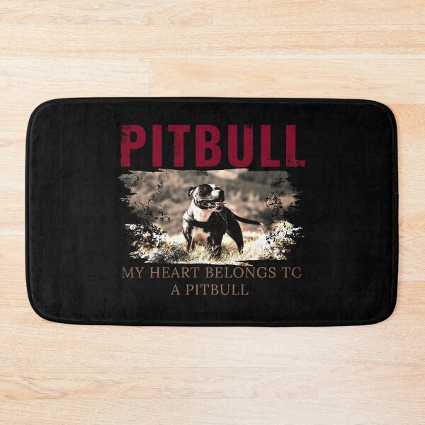 Item preview, My heart belongs to a pitbull - cool red design designed and sold by DarkDesign69.