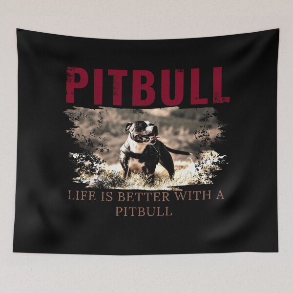 Item preview, Life is better with a PITBULL- cool red design designed and sold by DarkDesign69.