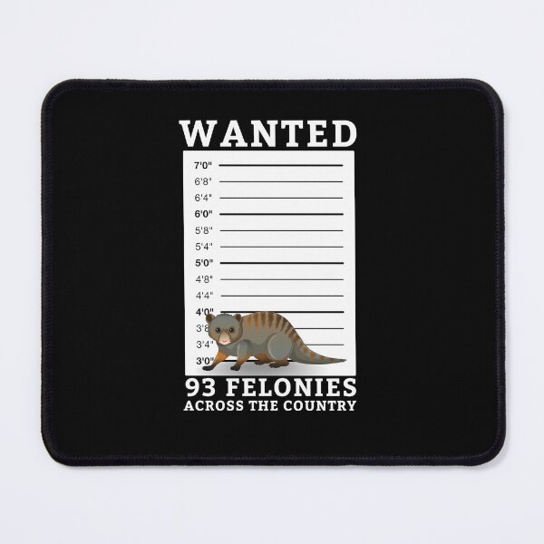Item preview, Possum Mugshot Opossum Wanted For 93 Felonies Across The Country designed and sold by Easyas.