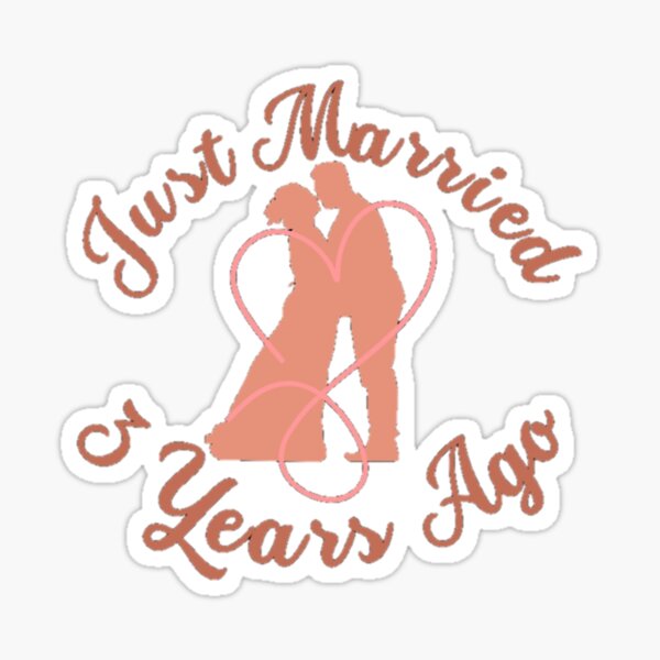 Happy 3rd Wedding Anniversary Heart Love Him Her couples | Sticker