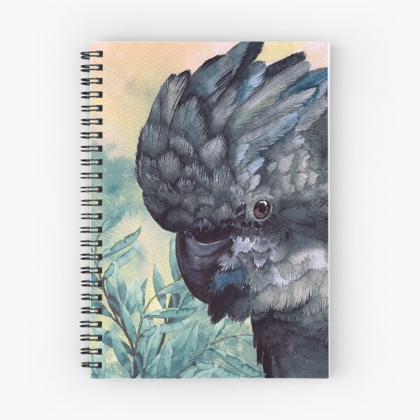 Item preview, Watercolor illustration of a parrot red tailed black cockatoo designed and sold by MaryWatercolor.