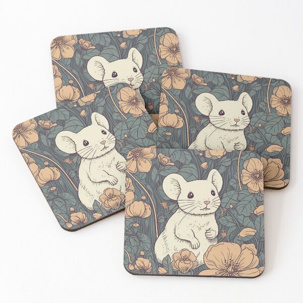 Item preview, Mouse Illustration in a field of flowers designed and sold by 11pixeli.