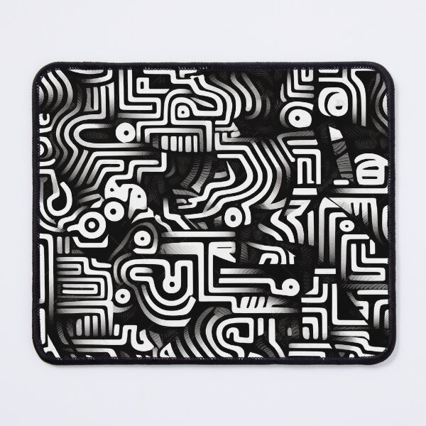 Item preview, Ethereal Geometry: Monochrome Psychedelic Ink Patterns designed and sold by aweartome.