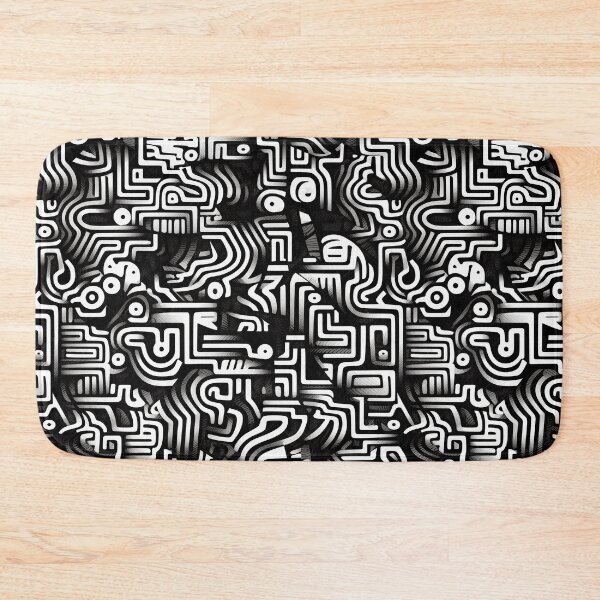 Item preview, Ethereal Geometry: Monochrome Psychedelic Ink Patterns designed and sold by aweartome.