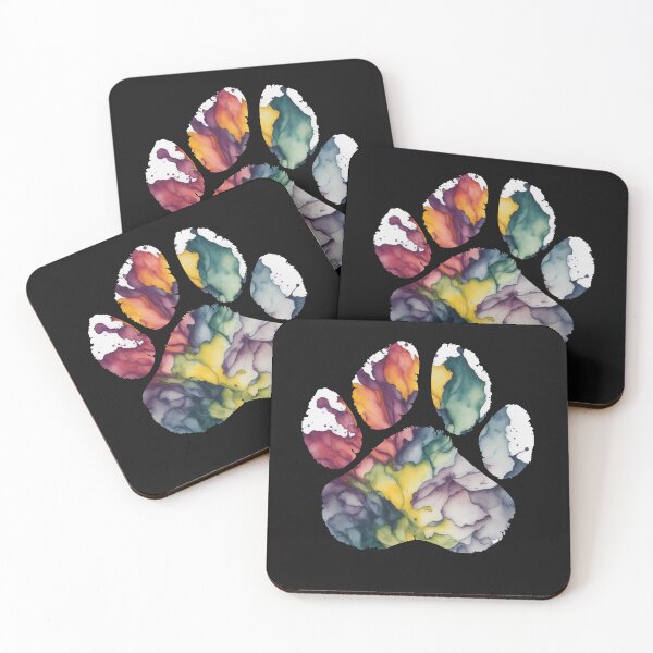 Item preview, Cute canine watercolor Colorful Dog Paw Print,  Animals Lovers, dog lovers designed and sold by Collagedream.
