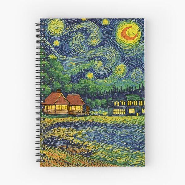 Item preview, Retiro en el Bosque Estrellado - Estilo Van Gogh designed and sold by Horacije.