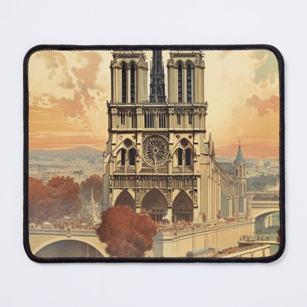 Item preview, A Vintage Travel Illustration of the Notre-Dame Cathedral in Paris designed and sold by GoodOldVintage.