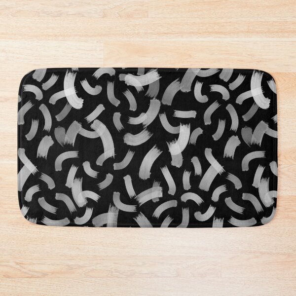 Item preview, Abstract stroke brush cute black seamless pattern designed and sold by Yana Mustafina | Boho Soulful Designs.