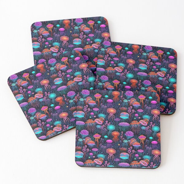 Item preview, Abyss Deep Sea Jellyfish in the Sea - Colorful Jellyfish Watercolor designed and sold by Pixelboys.