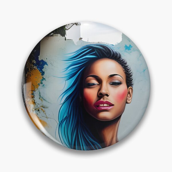Item preview, The Lady with Blue Hair designed and sold by TheNewPixel.