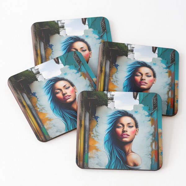 Item preview, The Lady with Blue Hair designed and sold by TheNewPixel.