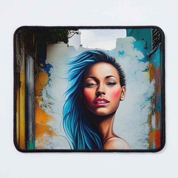 Item preview, The Lady with Blue Hair designed and sold by TheNewPixel.