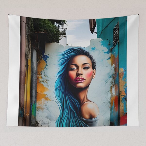 Item preview, The Lady with Blue Hair designed and sold by TheNewPixel.