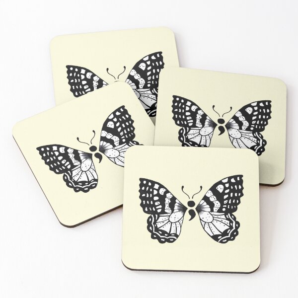 Item preview, semicolon butterfly designed and sold by emesdesighn.
