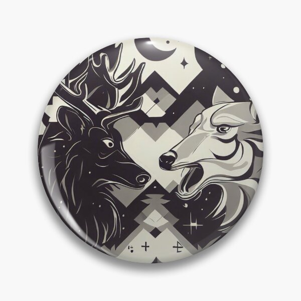 Item preview, Ibex and wolf confrontation designed and sold by Khorshed.