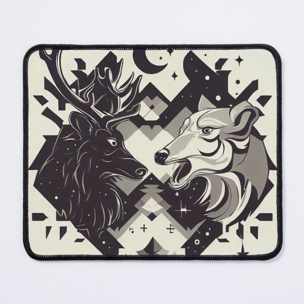 Item preview, Ibex and wolf confrontation designed and sold by Khorshed.