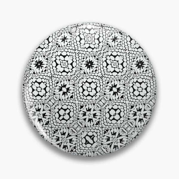 Item preview, Modern Lace Floral Seamless Pattern in Black and White designed and sold by Trevor Hirst.