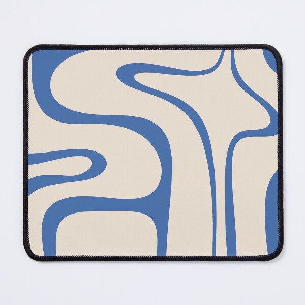 Item preview, Copacetic Retro Abstract Pattern in Summer Blue and Light Beige designed and sold by kierkegaard.