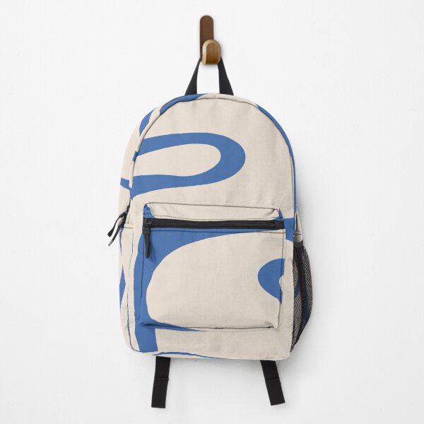 Item preview, Copacetic Retro Abstract Pattern in Summer Blue and Light Beige designed and sold by kierkegaard.