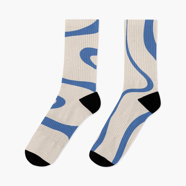 Item preview, Copacetic Retro Abstract Pattern in Summer Blue and Light Beige designed and sold by kierkegaard.