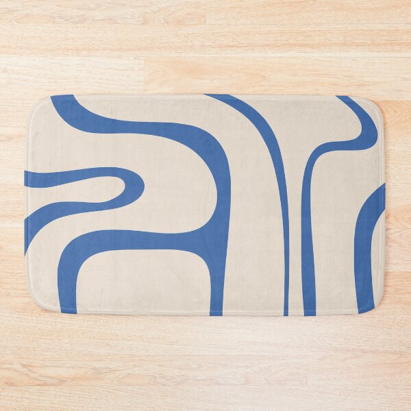 Item preview, Copacetic Retro Abstract Pattern in Summer Blue and Light Beige designed and sold by kierkegaard.
