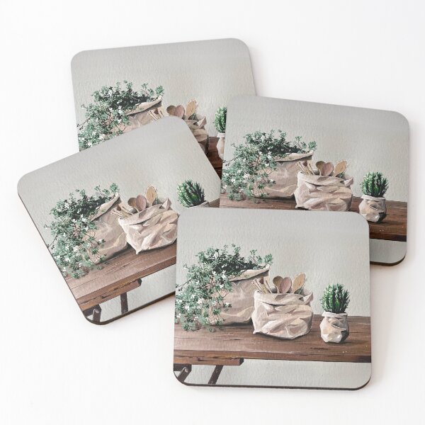 Item preview, Cute Plant Pots| Still life Artwork designed and sold by SanRomanArt.
