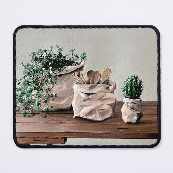 Item preview, Cute Plant Pots| Still life Artwork designed and sold by SanRomanArt.