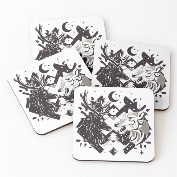 Item preview, Ibex and wolf confrontation designed and sold by Khorshed.