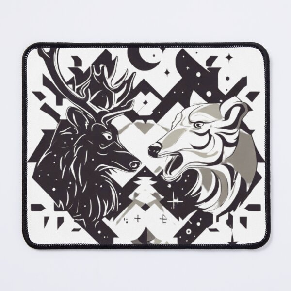 Item preview, Ibex and wolf confrontation designed and sold by Khorshed.