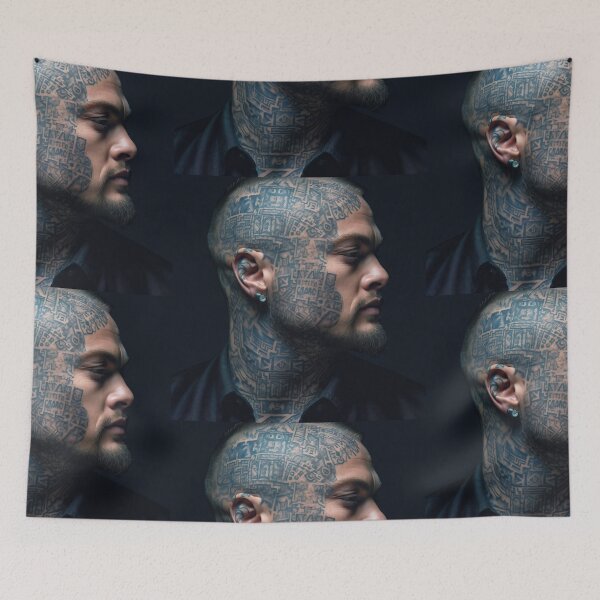Item preview, Cool bald head fully tattooed designed and sold by Markus Baron.