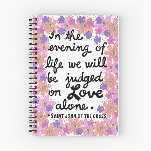 Item preview, In The Evening Of Life, Saint John of the Cross Quote, Lettering, Flowers and Leaves Doodle, Inspirational designed and sold by Eneri Collection.