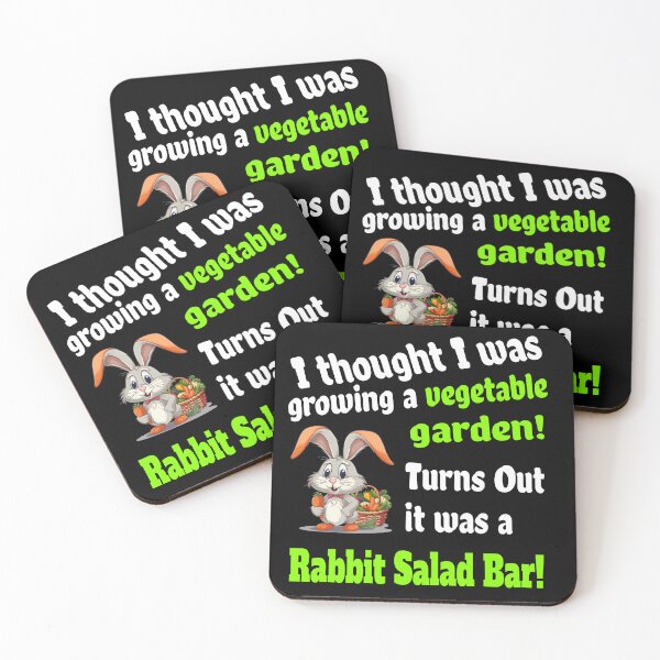 Item preview, Humorous, funny, gardening meme design of a rabbit stealing from a vegetable garden designed and sold by Image-Caption.