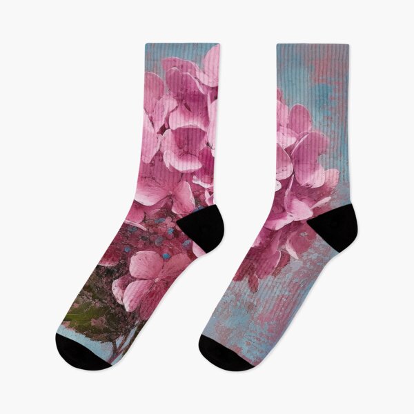 Item preview, Simple Pink Folk Art Hydrangea Flower designed and sold by EpicFoxArt.