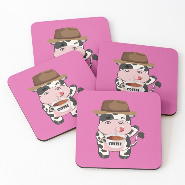 Item preview, Cute Cow drinking a cup of coffee  designed and sold by Donutlovers.