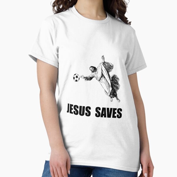 Aperçu de l'œuvre Jésus sauve le football créée et vendue par TheBestStore.