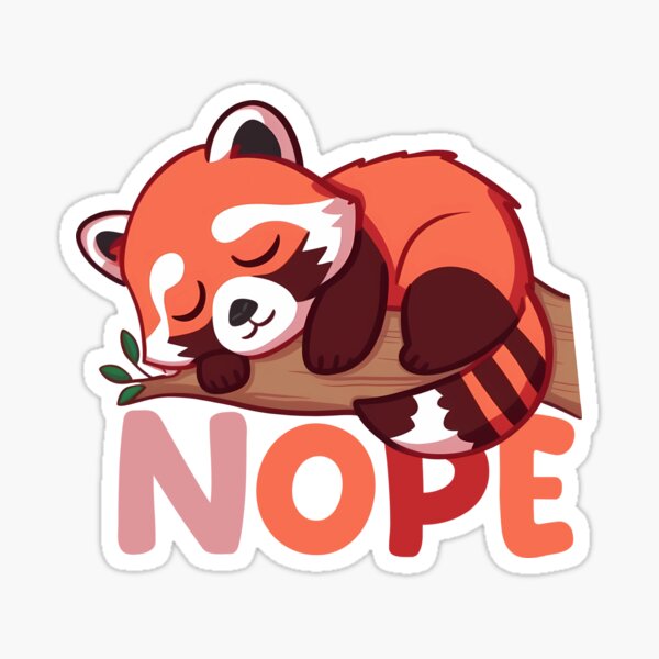 Item preview, Red panda nope lazy red panda designed and sold by MDCGraphics.