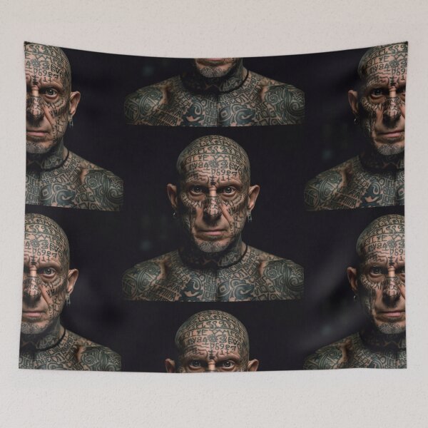 Item preview, Klaus the animal keeper shows his tattoos designed and sold by Markus Baron.