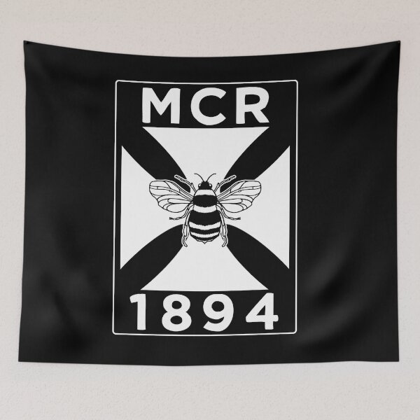 Item preview, MCR 1894, Mancunian, Manchester City pride, Worker Bee, Gorton St Marks, MCFC Design designed and sold by Proverbial Wisdom Design.