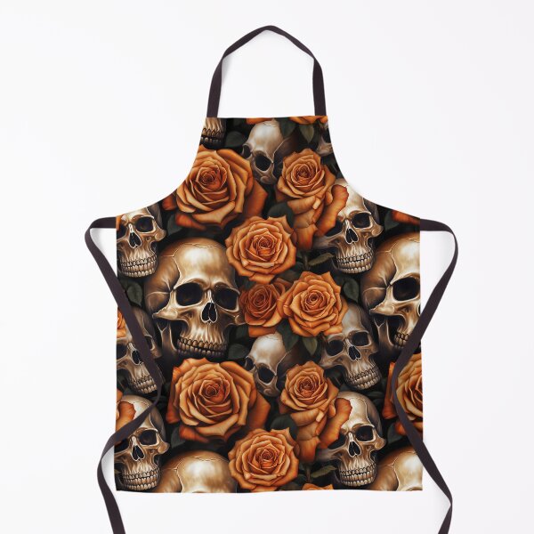 Item preview, Gothic Skulls Floral Print designed and sold by CreaturesLikeUs.