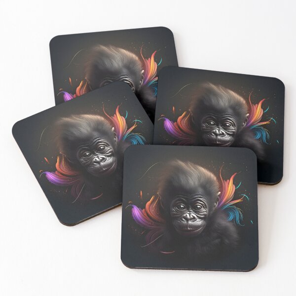 Item preview, Abstract Baby Gorilla Face Art designed and sold by PeteRascal.