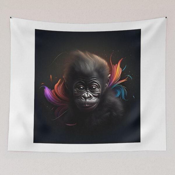 Item preview, Abstract Baby Gorilla Face Art designed and sold by PeteRascal.