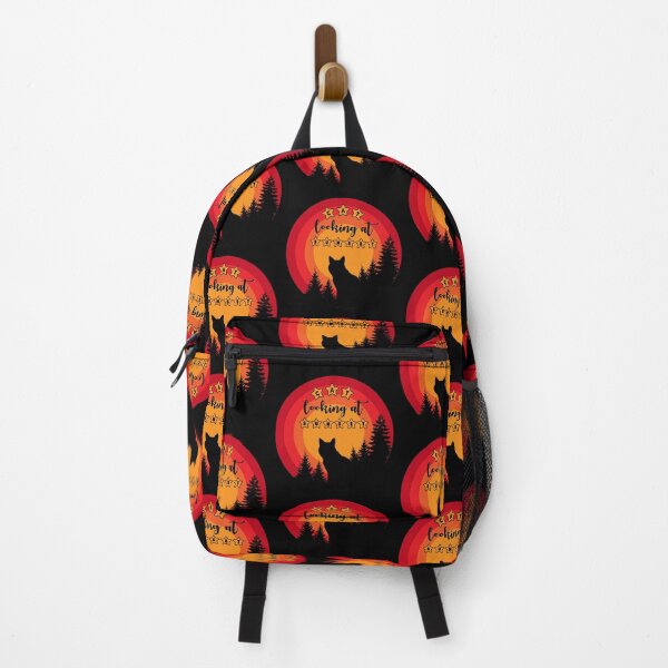 Item preview, Black cat looking at sunset and trees - cool graphic design designed and sold by wejollydigitals.
