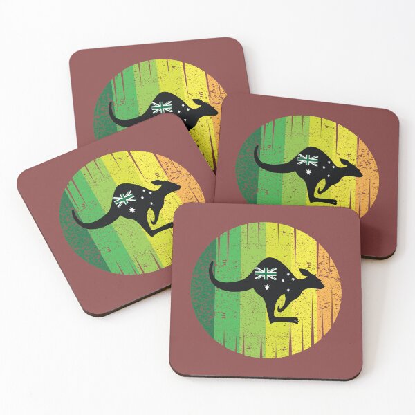 Item preview, Australian kangaroo with the australian flag  designed and sold by Donutlovers.