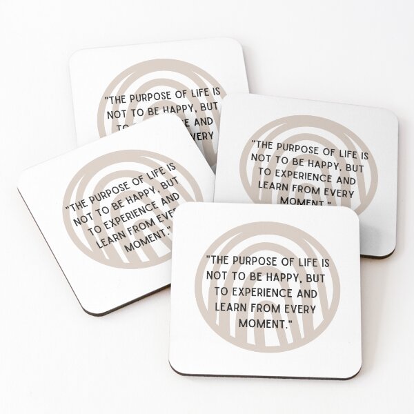 Item preview, The purpose of life is not to be happy, but to experience and learn from every moment. Quotes of life, simple and short with cute background designed and sold by diahsariw.