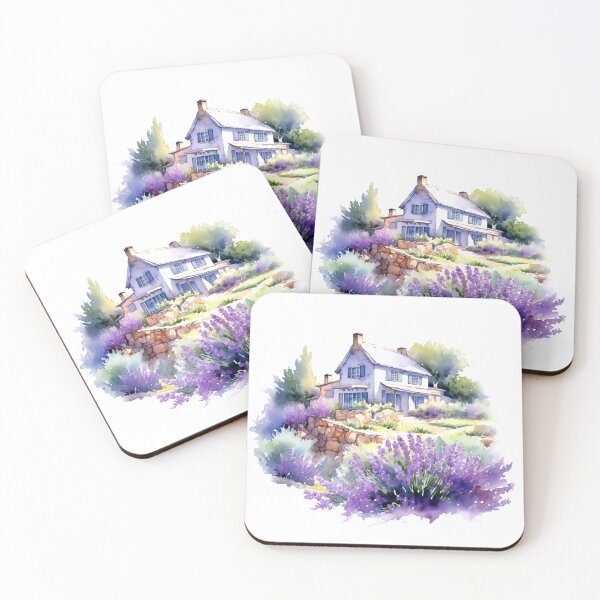 Item preview, Lavender Field Cottage Clipart, Purple Hideaway, Serene Cottage, Aromatic Bliss, Lavender Haven, Countryside Charm, Floral Retreat designed and sold by CoolorPainting.