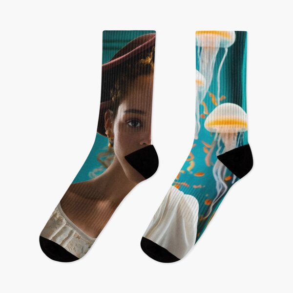 Item preview, Portrait of woman with jellyfish designed and sold by jsebouvi.